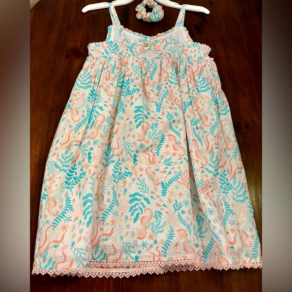 Rachel Zoe girls sundress w/ matching hair tie, size 8